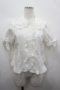 画像1: MAM / ラヴリーリボンブラウス  白 I-26-04-10-001-LO-BL-SA-ZI