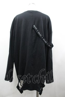 画像2: NOEMIE / シルバープリントダメージユニセックスTシャツ M 黒 I-26-04-10-030-LO-TO-TE-ZI