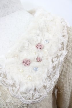 画像3: axes femme / フェイクファー衿ジップカーデ M キナリ I-26-04-10-040-AX-TO-SA-ZI