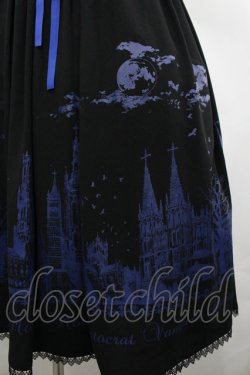 画像3: Moi-meme-Moitie / サイレントムーンワンピース（ミディアム丈） F 黒×青 I-26-04-10-043-MO-OP-TE-ZI