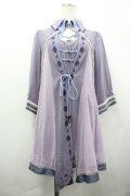 Ozz oneste / 襟付きレイヤードチャイナボタンチュニックワンピース  ラベンダー I-26-04-10-046-OO-OP-TE-ZI