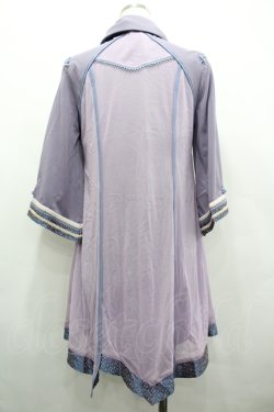 画像2: Ozz oneste / 襟付きレイヤードチャイナボタンチュニックワンピース  ラベンダー I-26-04-10-046-OO-OP-TE-ZI