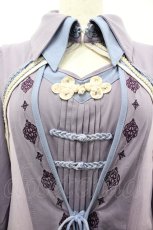 画像3: Ozz oneste / 襟付きレイヤードチャイナボタンチュニックワンピース  ラベンダー I-26-04-10-046-OO-OP-TE-ZI (3)