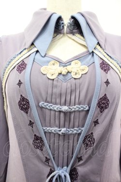画像3: Ozz oneste / 襟付きレイヤードチャイナボタンチュニックワンピース  ラベンダー I-26-04-10-046-OO-OP-TE-ZI