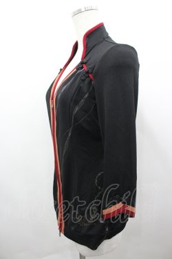 画像2: Ozz oneste / 折鶴プリントZIPトップス  黒 I-26-04-10-005-OO-BL-TE-ZI