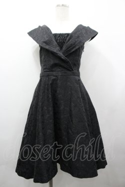 画像1: axes femme / カシュクールJQドレス  黒 I-26-04-10-050-AX-OP-SA-ZI