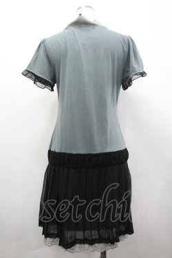 画像2: axes femme / 裾プリーツボータイチュニック M グリーン I-26-04-10-051-AX-OP-SA-ZI