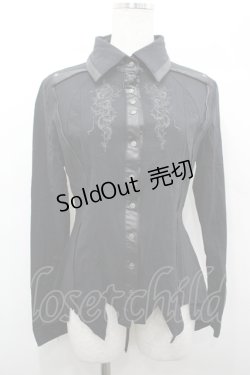 画像1: Ozz Croce / Toward Eternal Light ブラウス  黒 I-26-04-10-006-OO-BL-TE-ZI