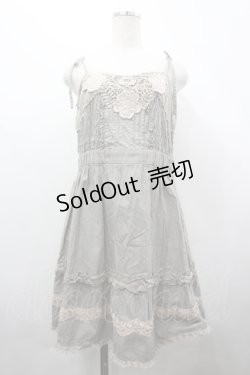 画像1: axes femme / レースフリルキャミワンピース  カーキＸベージュ I-26-04-10-059-AX-OP-SA-ZI