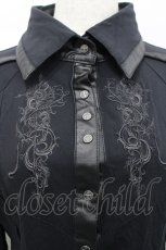 画像2: Ozz Croce / Toward Eternal Light ブラウス  黒 I-26-04-10-006-OO-BL-TE-ZI (2)