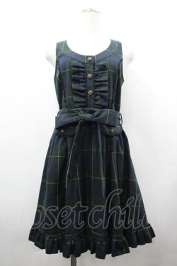 画像1: axes femme / フィット&フレアージャンドレ M グリーン I-26-04-10-061-AX-OP-SA-ZI