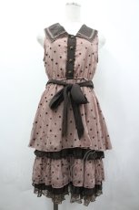 画像1: axes femme / フロッキードット衿付きOP M アワピンク I-26-04-10-066-AX-OP-SA-ZI (1)