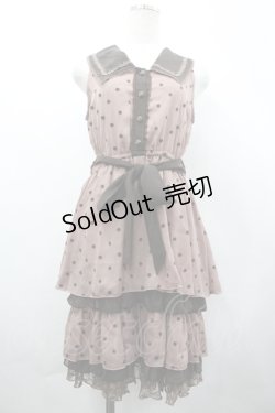 画像1: axes femme / フロッキードット衿付きOP M アワピンク I-26-04-10-066-AX-OP-SA-ZI