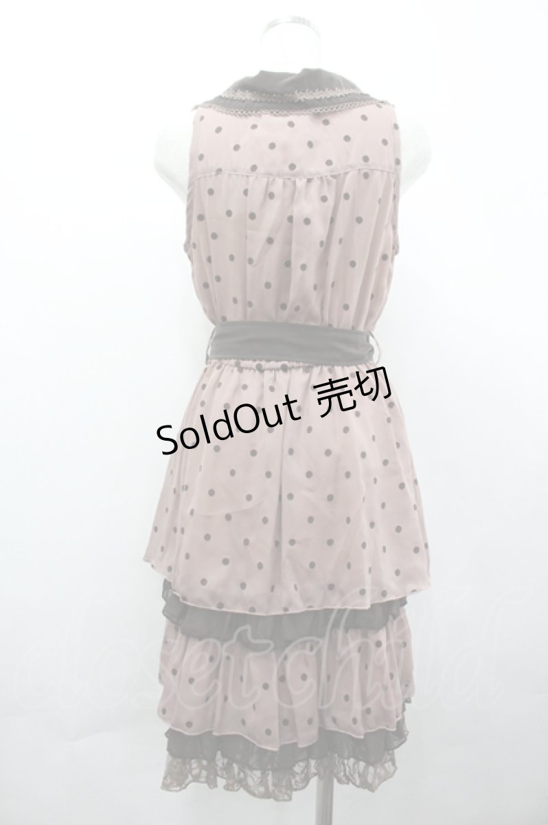 画像2: axes femme / フロッキードット衿付きOP M アワピンク I-26-04-10-066-AX-OP-SA-ZI (2)