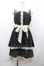 画像1: axes femme / フロッキードット衿付きOP M クロ I-26-04-10-067-AX-OP-SA-ZI (1)