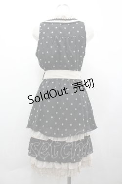 画像2: axes femme / フロッキードット衿付きOP M クロ I-26-04-10-067-AX-OP-SA-ZI