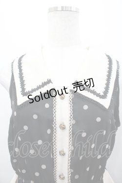 画像3: axes femme / フロッキードット衿付きOP M クロ I-26-04-10-067-AX-OP-SA-ZI