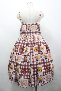 画像2: axes femme kawaii / ベアズベーカリー柄ジャンスカ M ボルドー I-26-04-10-071-AX-OP-SA-ZI