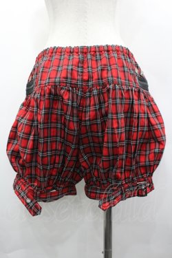 画像2: ALGONQUINS / チェックスタッズ&ベルト付きショートパンツ  レッド I-26-04-10-076-AL-PA-SA-ZI