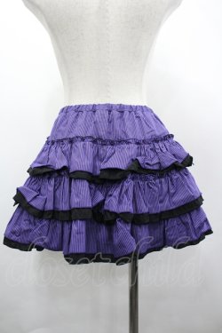 画像2: LISTEN FLAVOR / ストライプフリルミニスカート  パープル I-26-04-10-077-PU-SK-SA-ZI