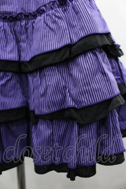 画像3: LISTEN FLAVOR / ストライプフリルミニスカート  パープル I-26-04-10-077-PU-SK-SA-ZI