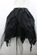 ROMANTIC NEUROSIS / チュールイレヘムスカート  ブラック I-26-04-10-078-PU-SK-SA-ZI