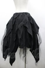 画像2: ROMANTIC NEUROSIS / チュールイレヘムスカート  ブラック I-26-04-10-078-PU-SK-SA-ZI (2)