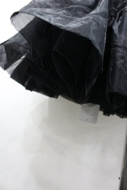 画像3: OZZ ANGELO / オーガンジーパニエ  黒 I-26-04-10-079-OO-SK-TE-ZI