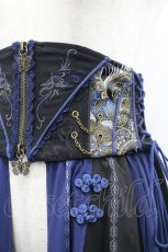 画像3: Ozz oneste / 蝶×花プリントコルセット  黒×青 I-26-04-10-080-OO-SK-TE-ZI (3)