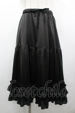 画像1: axes femme kawaii / ミディフリルペチスカート M 黒 I-26-04-10-083-AX-SK-TE-ZI
