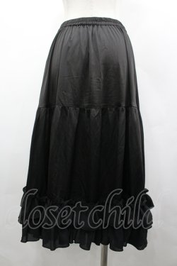 画像2: axes femme kawaii / ミディフリルペチスカート M 黒 I-26-04-10-083-AX-SK-TE-ZI