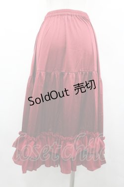 画像2: axes femme kawaii / ミディフリルペチスカート M ワイン I-26-04-10-084-AX-SK-TE-ZI