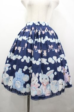 画像1: axes femme kawaii / ランドリー柄スカート  ネイビー I-26-04-10-086-AX-SK-SA-ZI