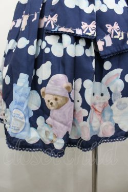 画像3: axes femme kawaii / ランドリー柄スカート  ネイビー I-26-04-10-086-AX-SK-SA-ZI