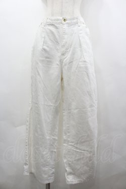 画像1: Jane Marple Dans Le Salon / コットンリネンデニム バギーパンツ  オフ I-26-04-10-087-JM-PA-TE-ZI