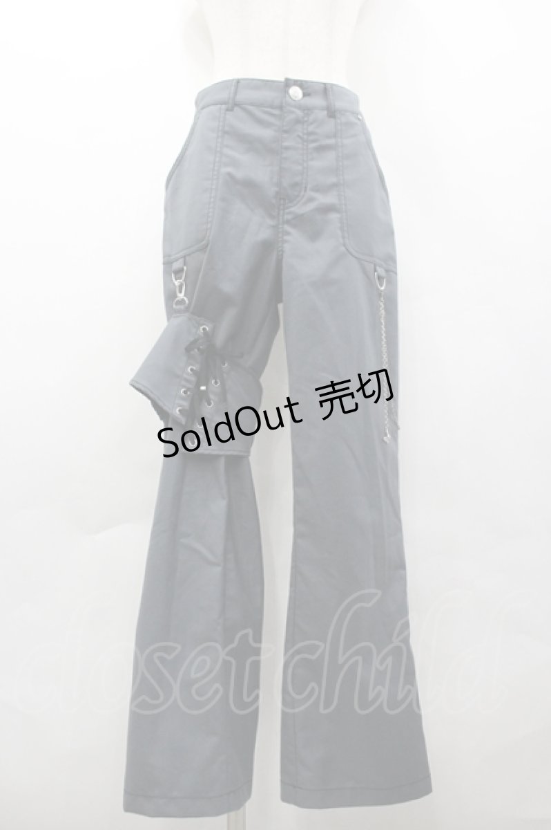 画像1: axes femme POETIQUE / ガーターリング付パンツ M グレー I-26-04-10-088-AX-PA-TE-ZI (1)