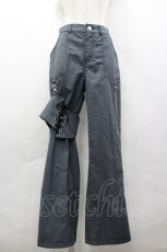 画像1: axes femme POETIQUE / ガーターリング付パンツ M グレー I-26-04-10-088-AX-PA-TE-ZI (1)