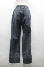 画像2: axes femme POETIQUE / ガーターリング付パンツ M グレー I-26-04-10-088-AX-PA-TE-ZI (2)