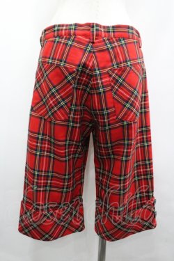画像2: PEACE NOW / チェックハーフパンツ L レッド I-26-04-10-089-PU-PA-SA-ZI