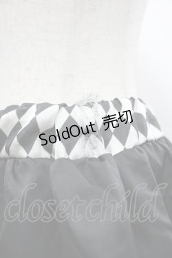 画像3: TOXIC STAR / ダイヤ柄&フリルボーダーキュロットパンツ  ブラック I-26-04-10-095-PU-PA-SA-ZI