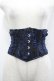 画像1: ATELIER PIERROT / Grim Shadows Corset  黒×青 I-26-04-10-098-EL-ZA-TE-ZI (1)