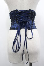 画像2: ATELIER PIERROT / Grim Shadows Corset  黒×青 I-26-04-10-098-EL-ZA-TE-ZI (2)