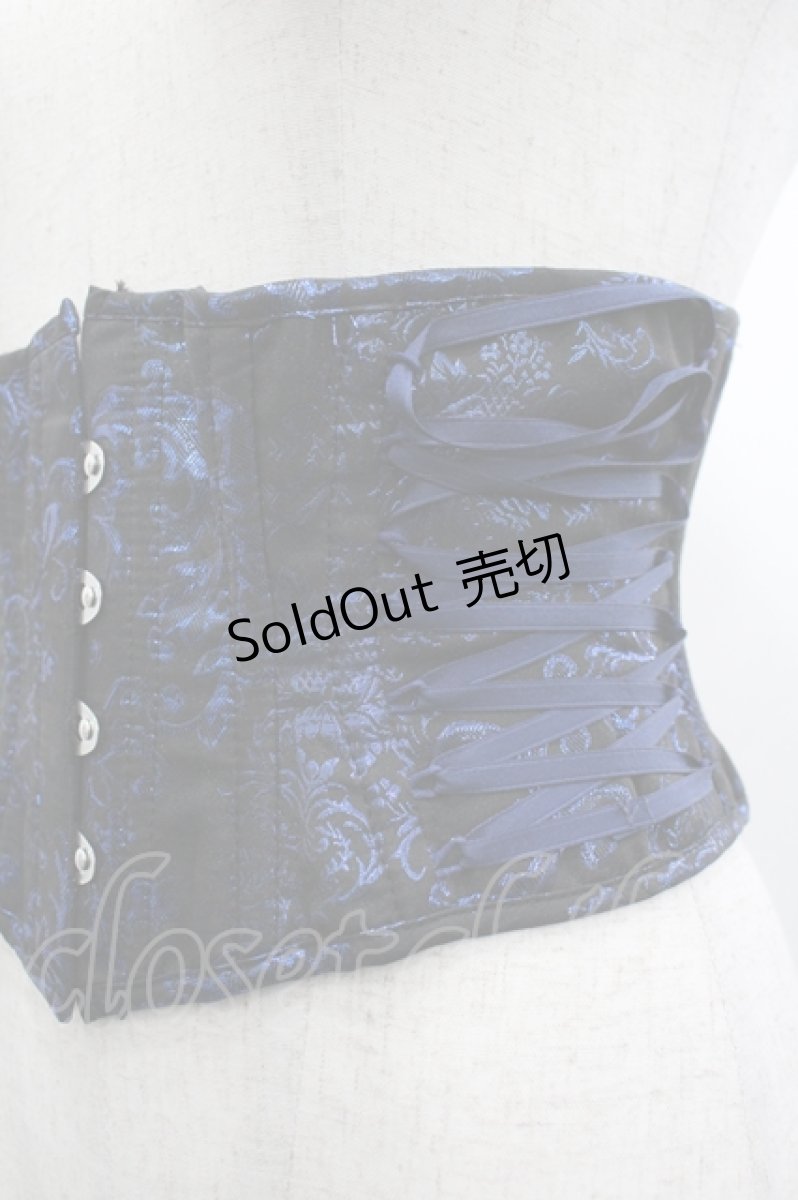 画像3: ATELIER PIERROT / Grim Shadows Corset  黒×青 I-26-04-10-098-EL-ZA-TE-ZI (3)