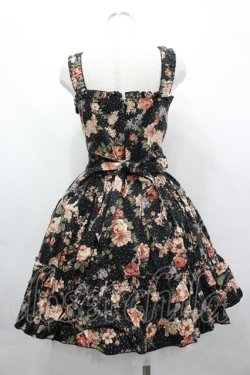 画像2: ATELIER PIERROT / フラワードットジャンパースカート  黒 I-26-04-10-100-EL-OP-SA-ZI