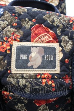 画像4: PINK HOUSE / いちごジャム柄リュック  黒Ｘ赤 I-26-04-10-102-LO-BG-SA-ZI