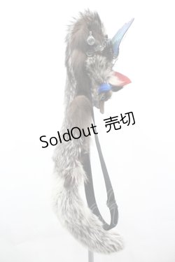 画像1: 魔界ノ風鷹 / けものショルダー  黒ｘグレー I-26-04-10-104-LO-ZA-SA-ZI