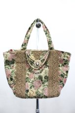 画像1: axes femme / カメオモチーフパールチェーンゴブランバッグ  ブラウン I-26-04-10-105-AX-BG-SA-ZI (1)