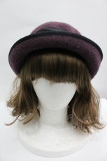 画像2: axes femme / リボンハット  ボルドーＸ黒 I-26-04-10-109-AX-AC-SA-ZTK053 (2)