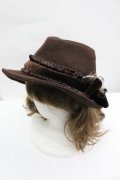 axes femme / ベロアリボンハット  ブラウン I-26-04-10-113-AX-AC-SA-ZI