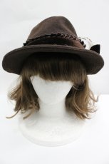 画像2: axes femme / ベロアリボンハット  ブラウン I-26-04-10-114-AX-AC-SA-ZI (2)